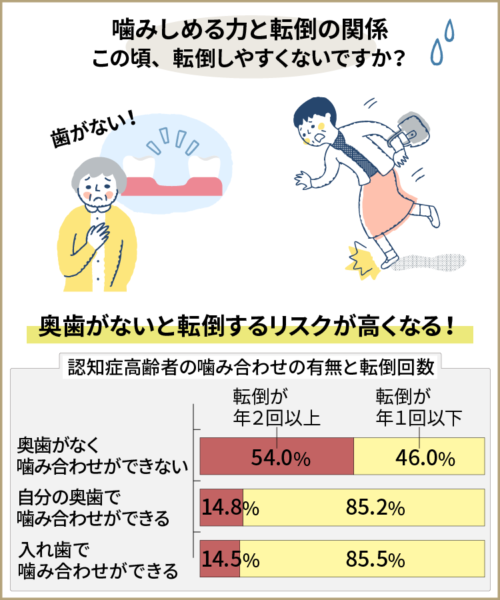 奥歯と転倒の関係